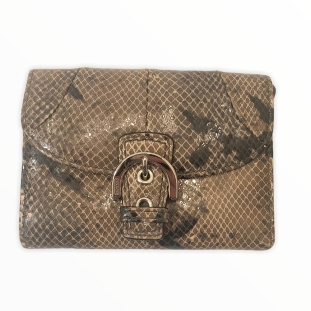 Coach snakeskin python vintage y2k soho embossed leather wallet